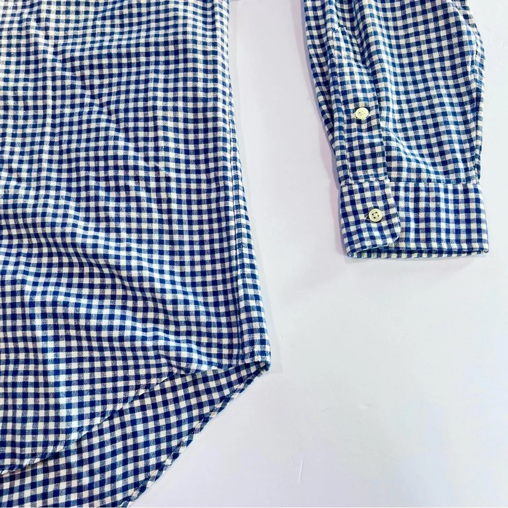 Polo Ralph Lauren Blue Gingham Cotton Button Down Blake Shirt XL‎